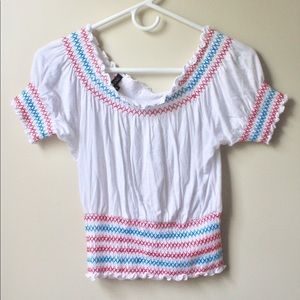 Off the shoulder exotic top